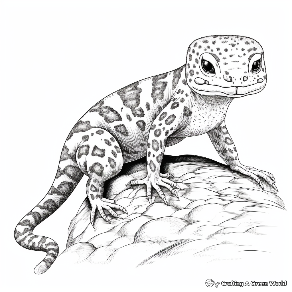 Leopard gecko coloring pages