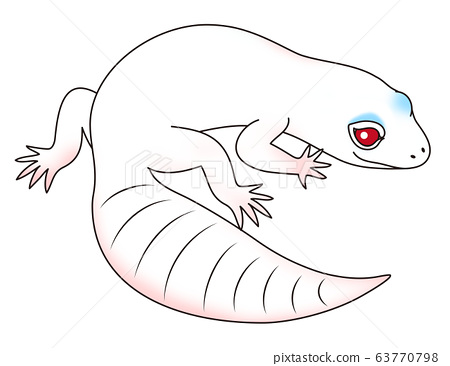 Leopard gecko character illustration coloring page