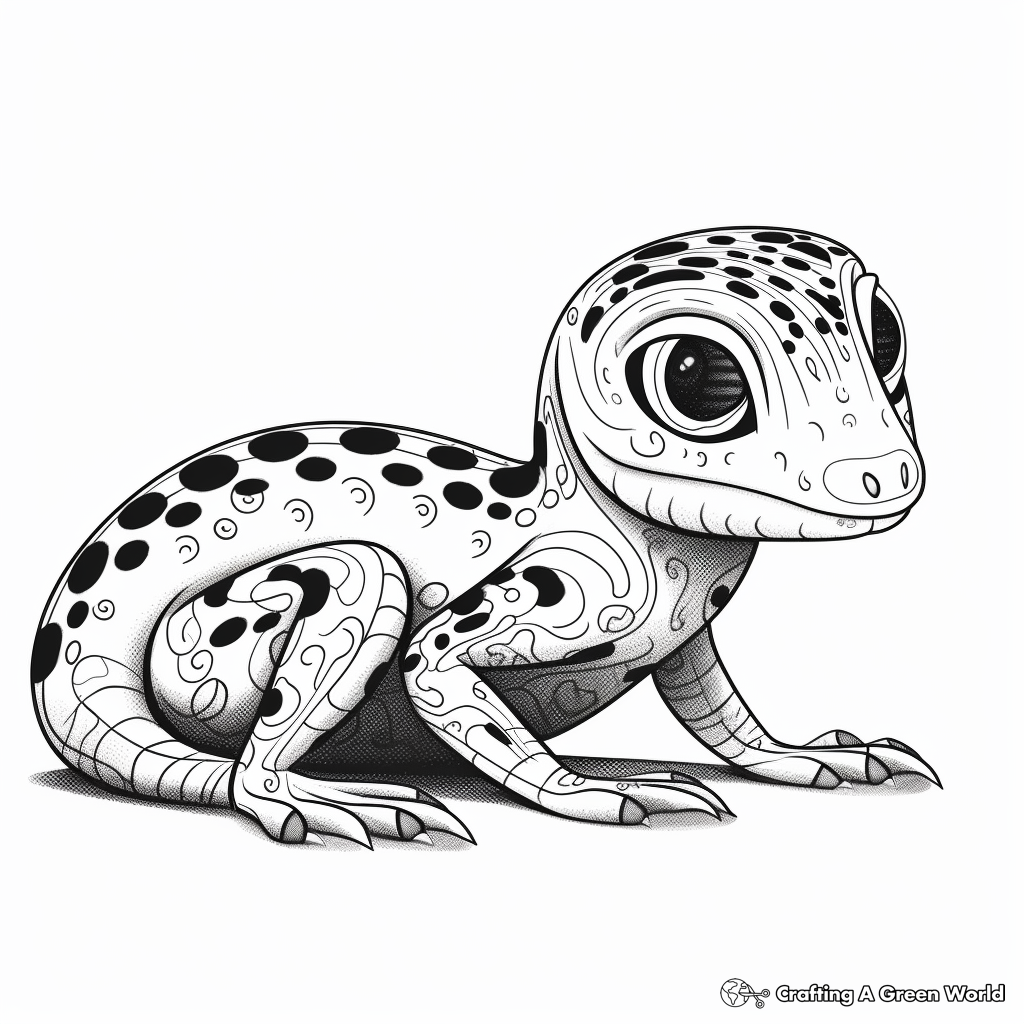 Leopard gecko coloring pages