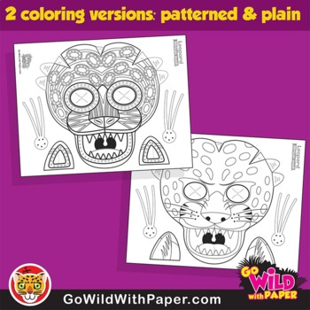 Leopard mask printable craft activity african animal papercraft