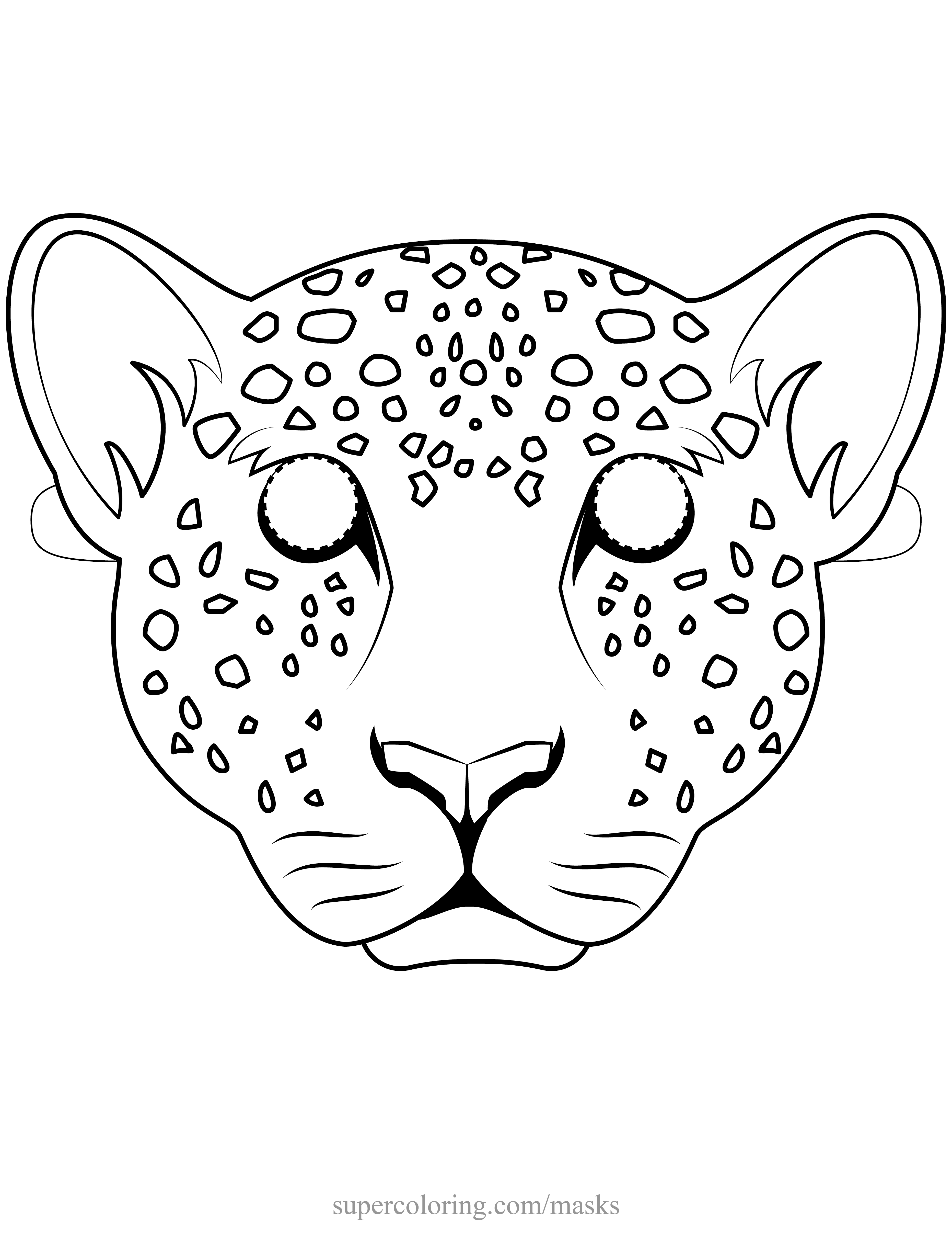 Leopard printable animal masks animal masks for kids animal masks