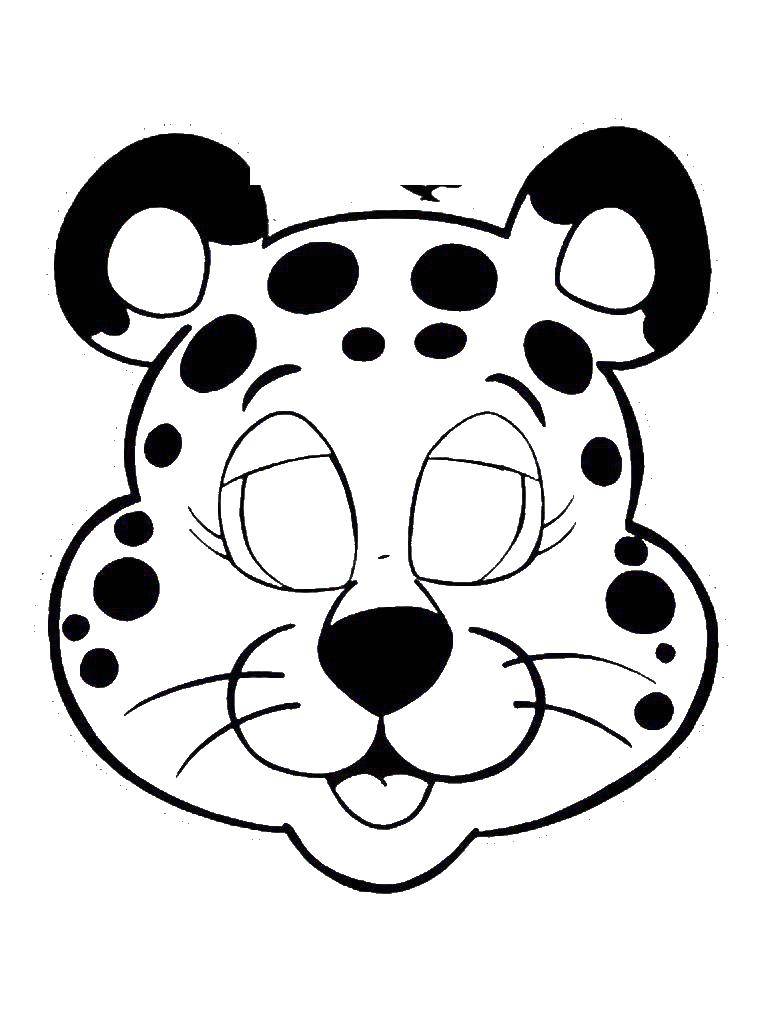 Online coloring pages coloring mask leopard coloring