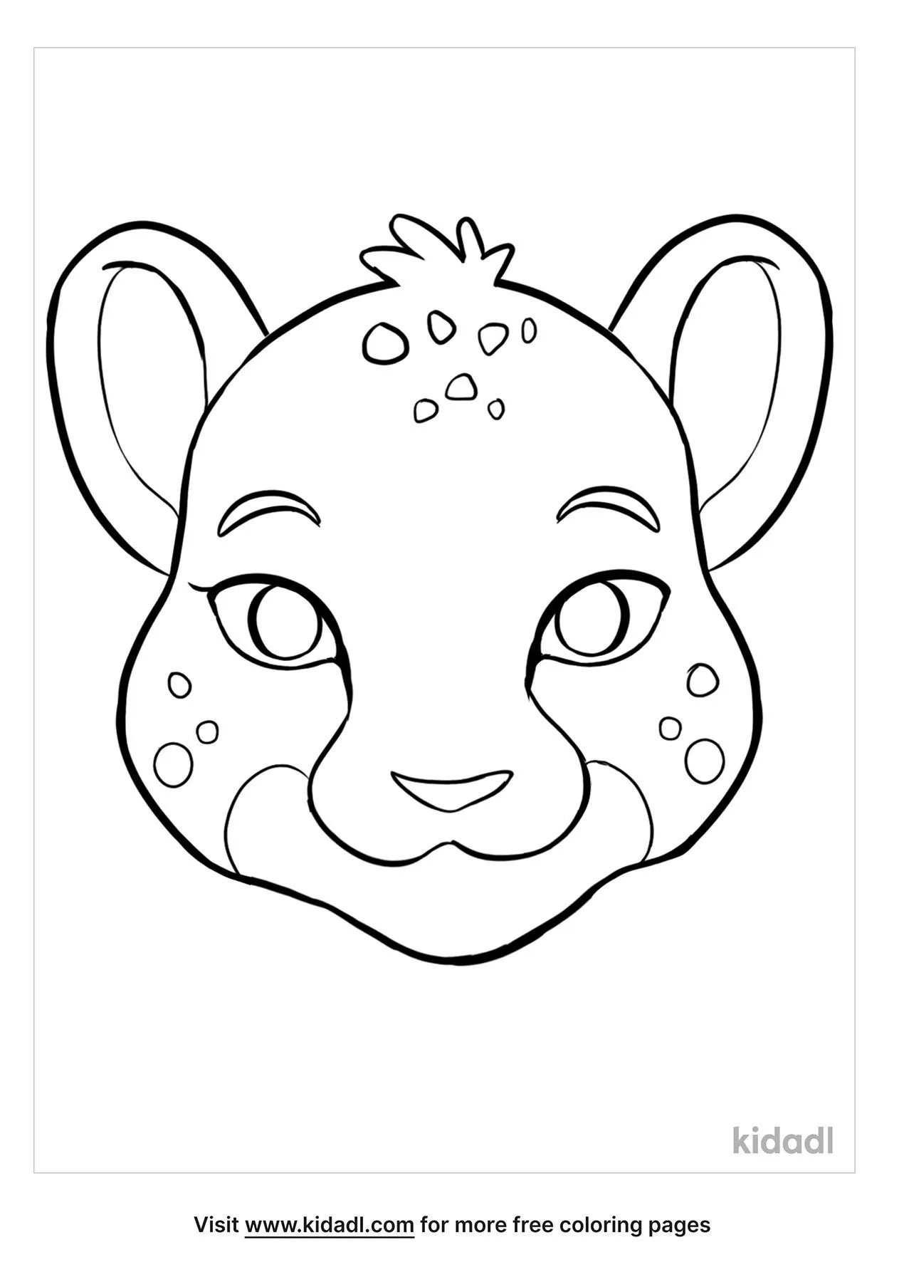 Free cheetah mask coloring page coloring page printables