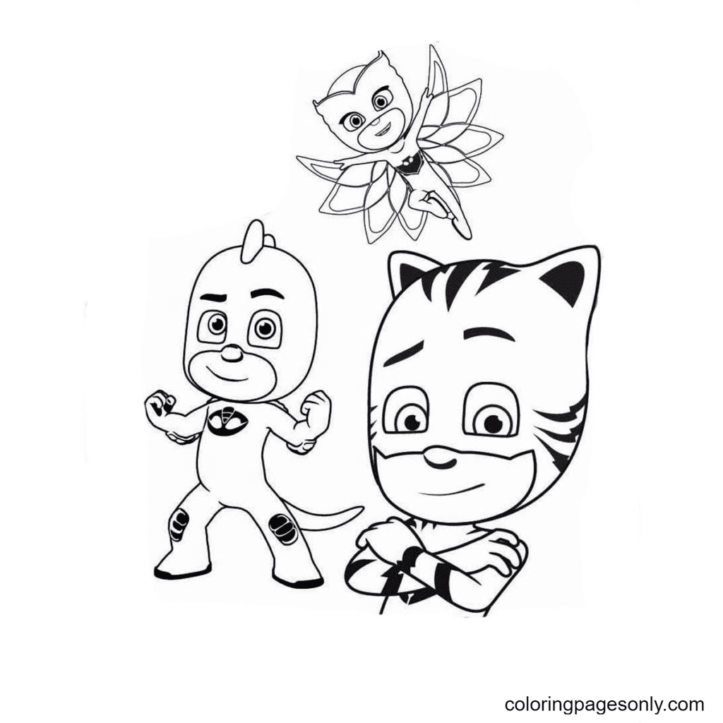 Pj masks coloring pages printable for free download