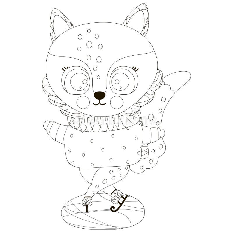 Fluffy fox coloring stock illustrations â fluffy fox coloring stock illustrations vectors clipart