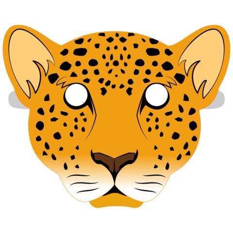 Leopard mask template paper craft animal masks animal mask templates printable animal masks