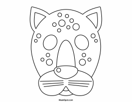 Printable leopard mask