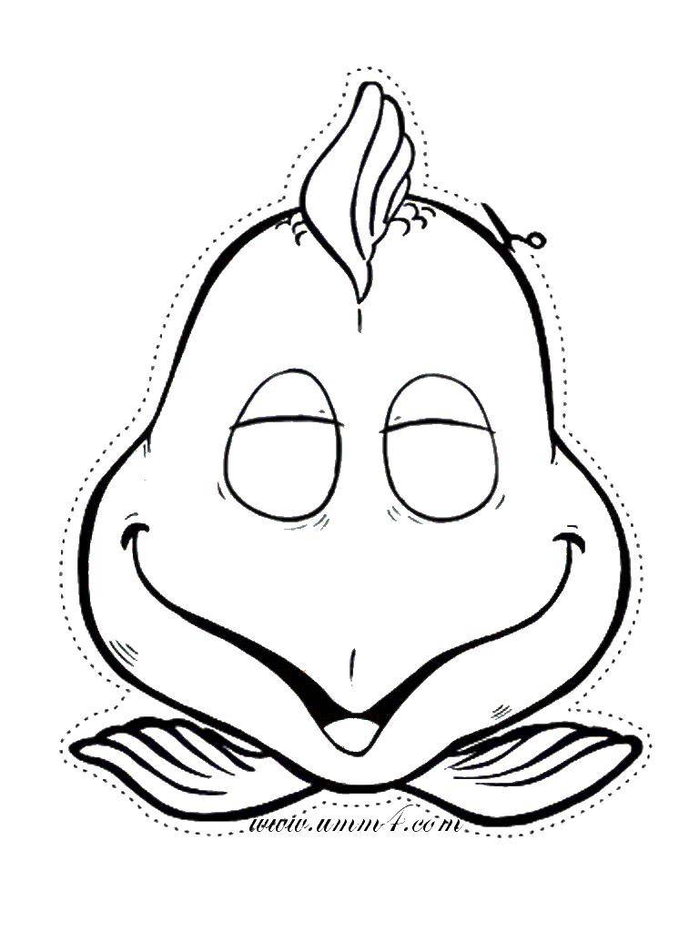 Online coloring pages coloring page mask fish mask download print coloring page