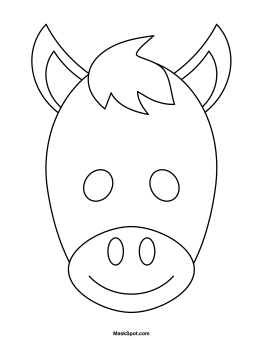 Printable donkey mask