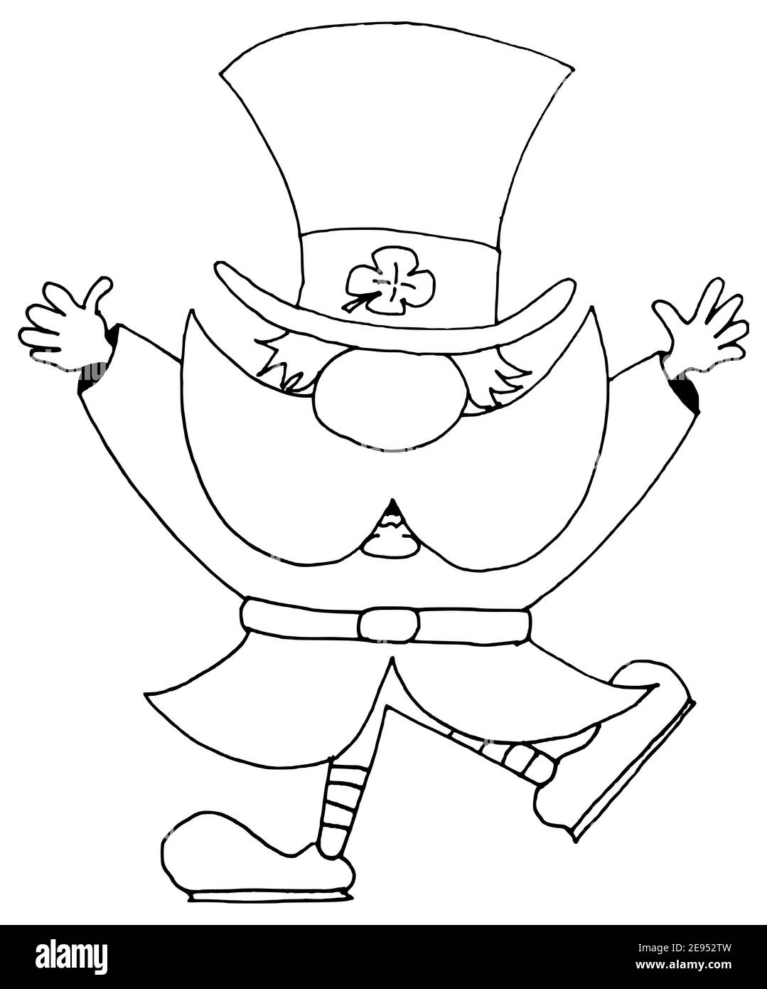 Leprechaun st patricks day cartoon cut out stock images pictures
