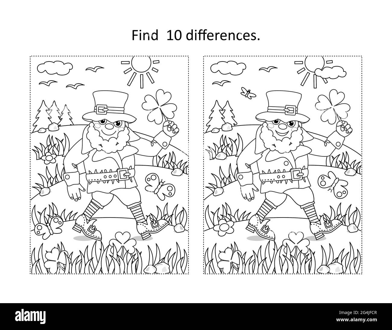 Leprechaun cartoon st patricks day hi