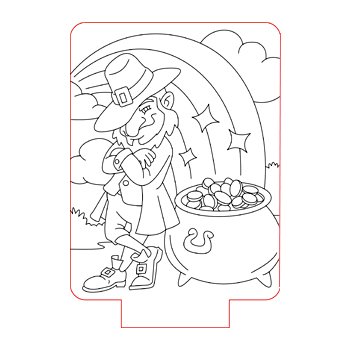 Leprechaun d illusion lamp plan vector file op