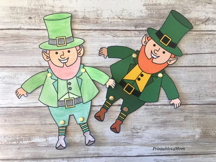 Movable st patricks day craft printable