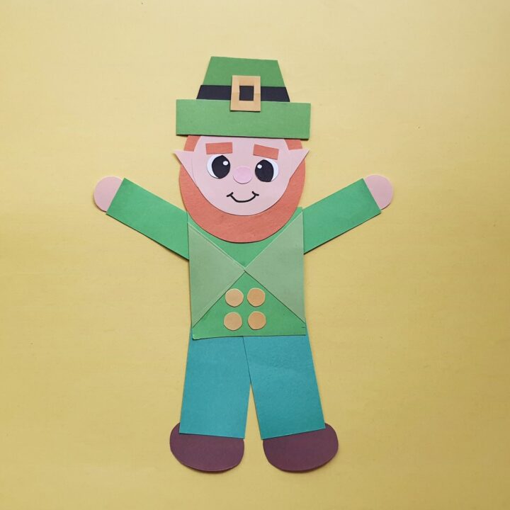 Leprechaun template printable for cute paper craft