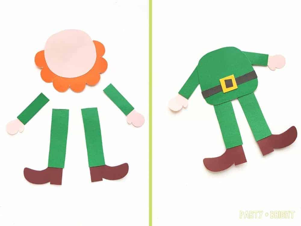 Free printable leprechaun template easy st patricks day paper craft