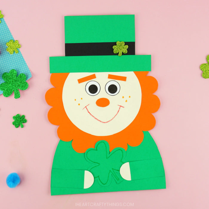 Leprechaun paper craft for st patricks day â i heart crafty things