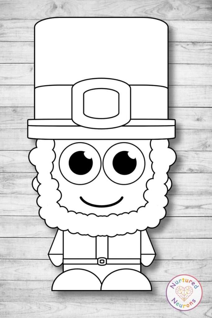 A fantastic build a leprechaun craft cut and paste printable