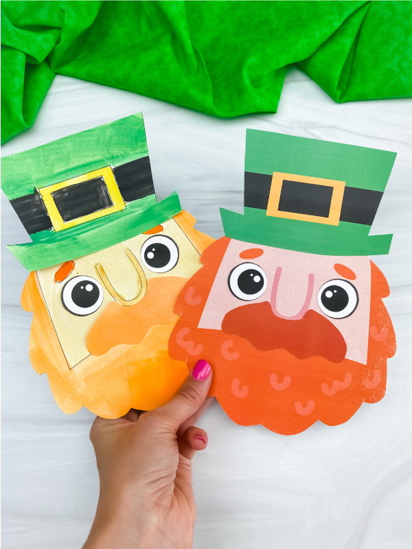 Leprechaun cut and paste craft for kids free template