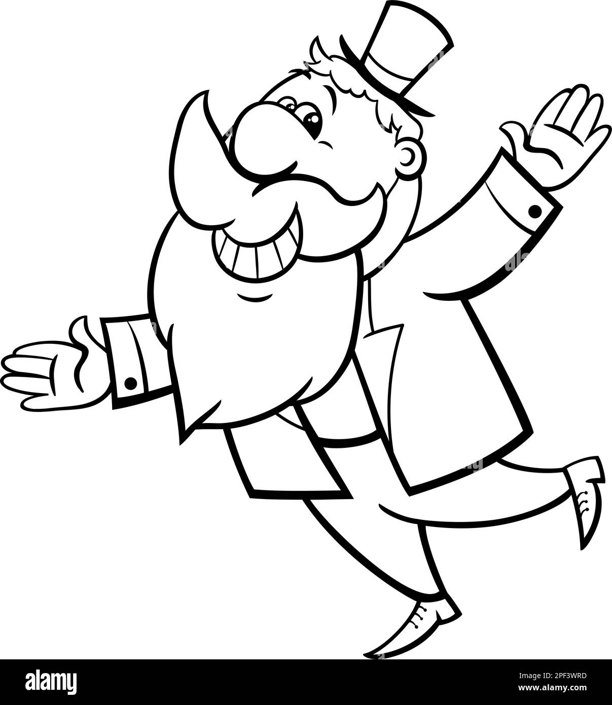 Black and white cartoon illustration of funny leprechaun fantasy character on saint patrick day coloring page stock vector image art