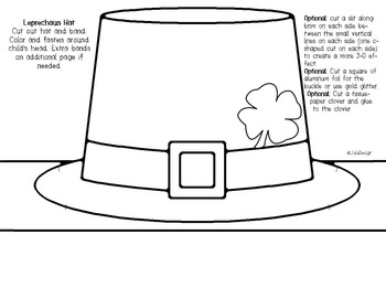 Leprechaun hat printable craft by joliedesign tpt