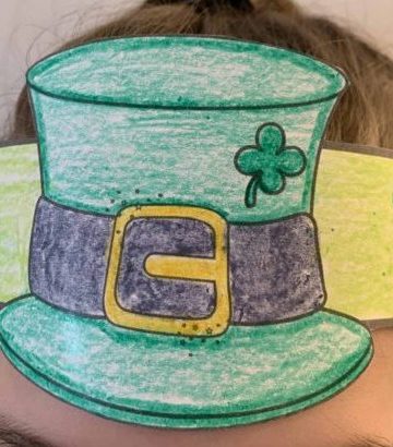 Simple st patricks day leprechaun hat coloring craft