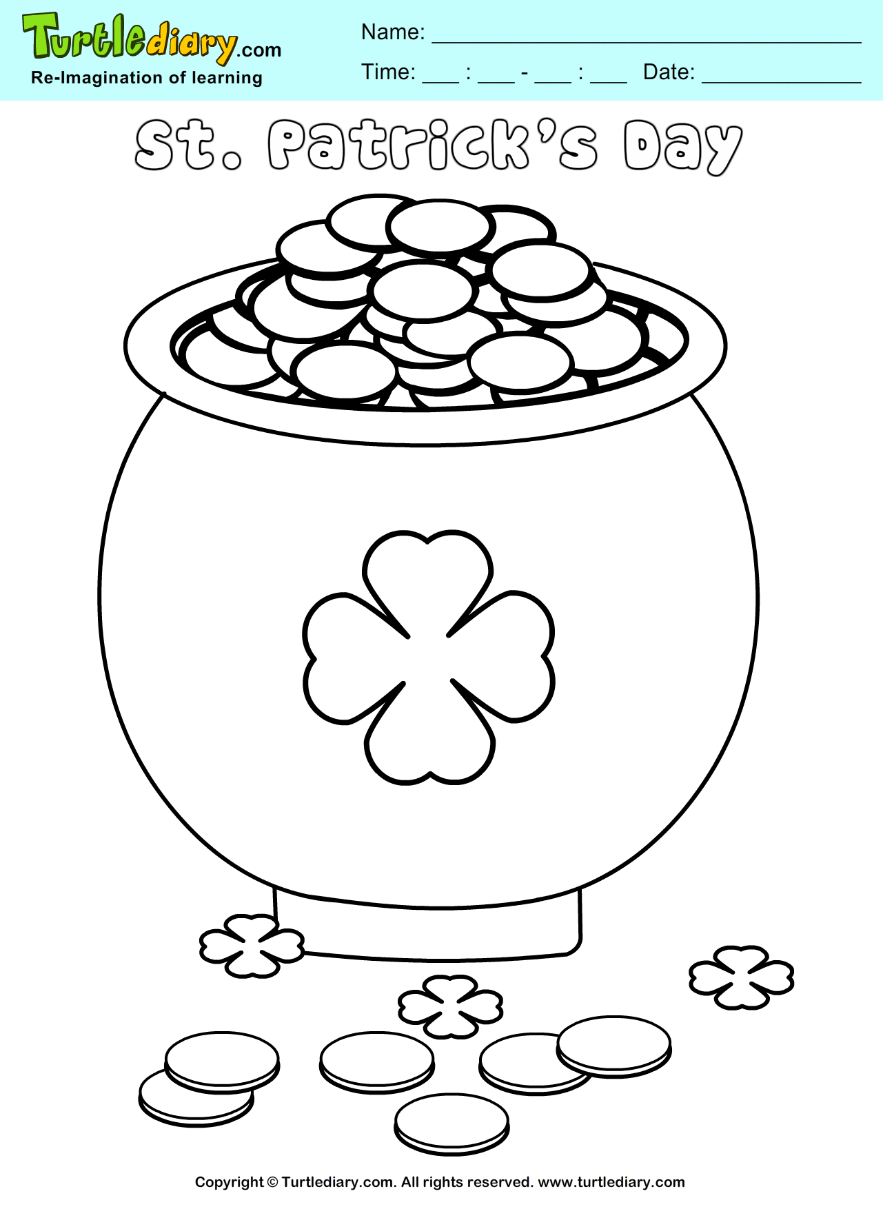 Pot of gold coloring page coloring sheet coloring pages paw patrol coloring pages coloring contest