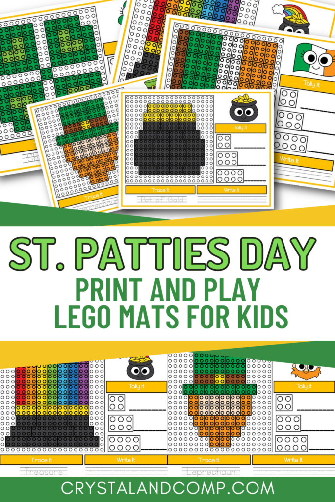 St patricks day printable lego builds