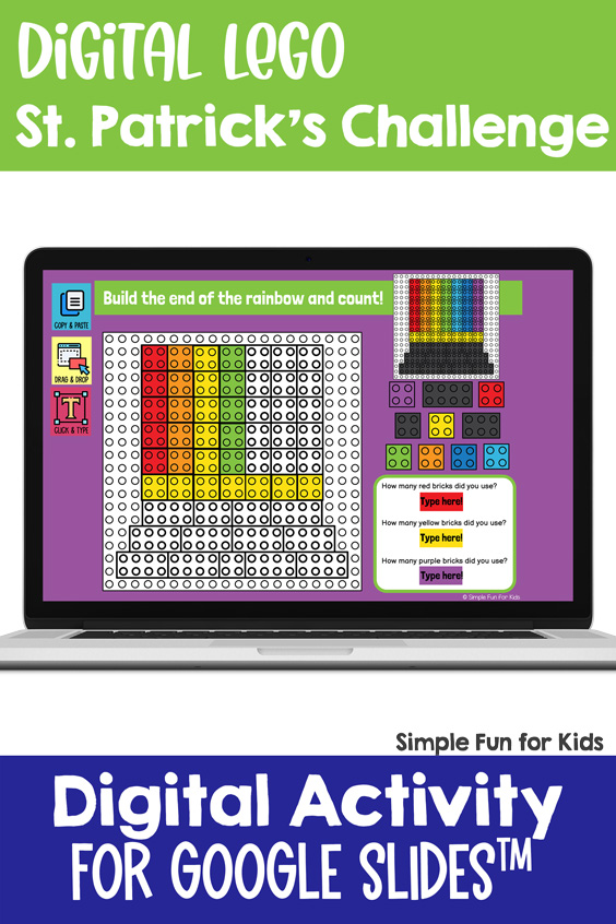 Digital building bricks st patricks day build and count challenge