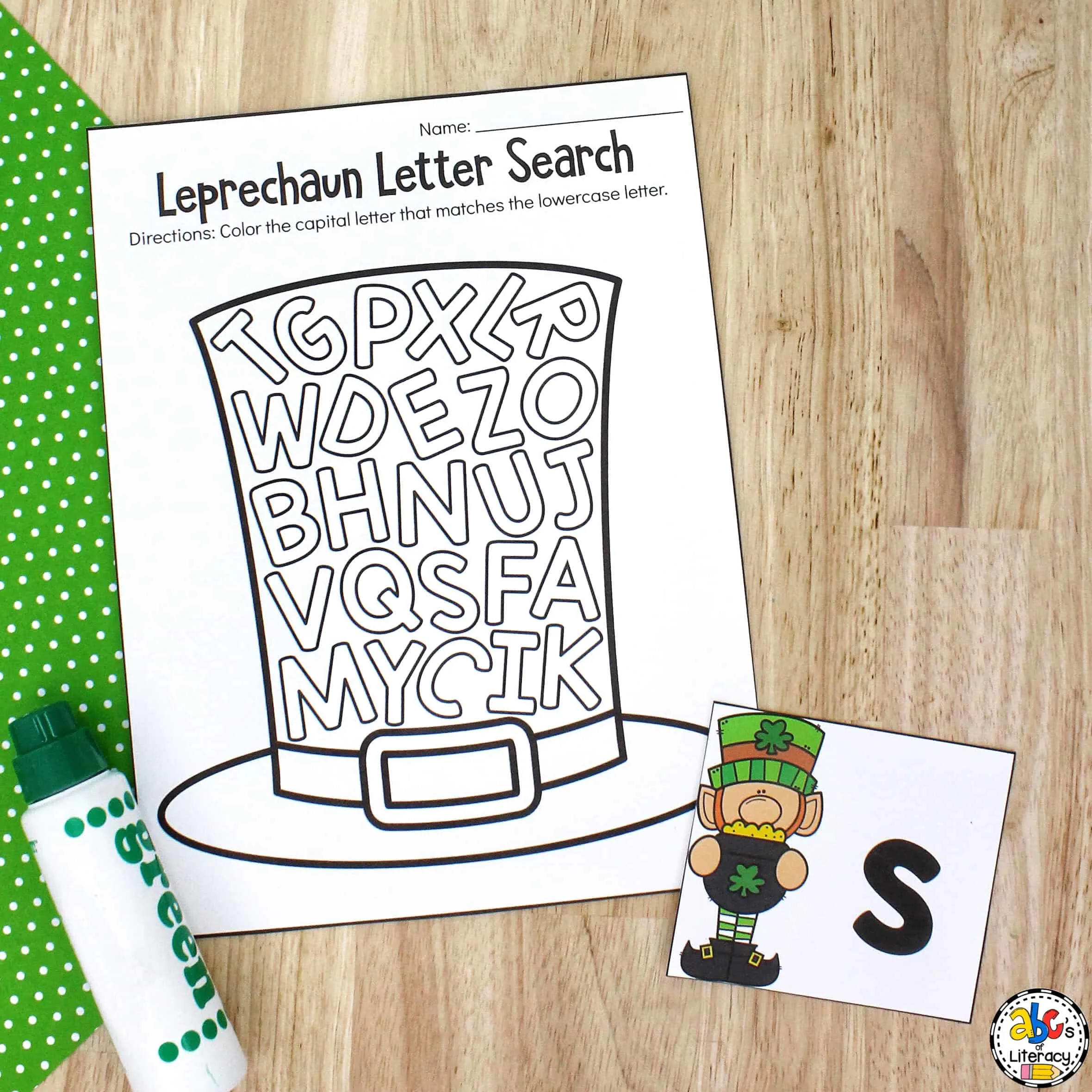 Leprechaun letter search activity