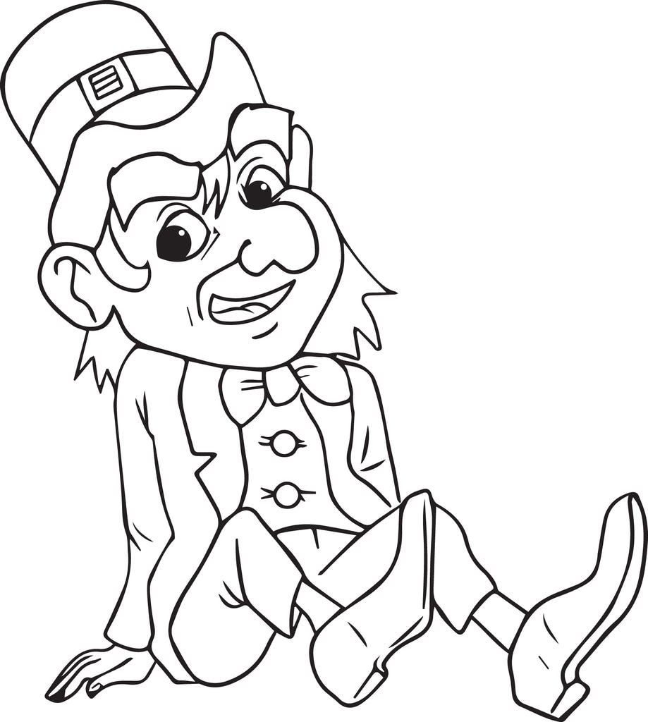 Printable leprechaun coloring page for kids â