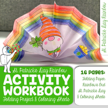 St patricks day art activity rainbow origami leprechaun rainbow art activity