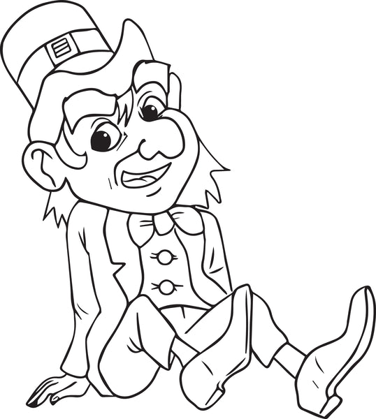 Printable leprechaun coloring page for kids â