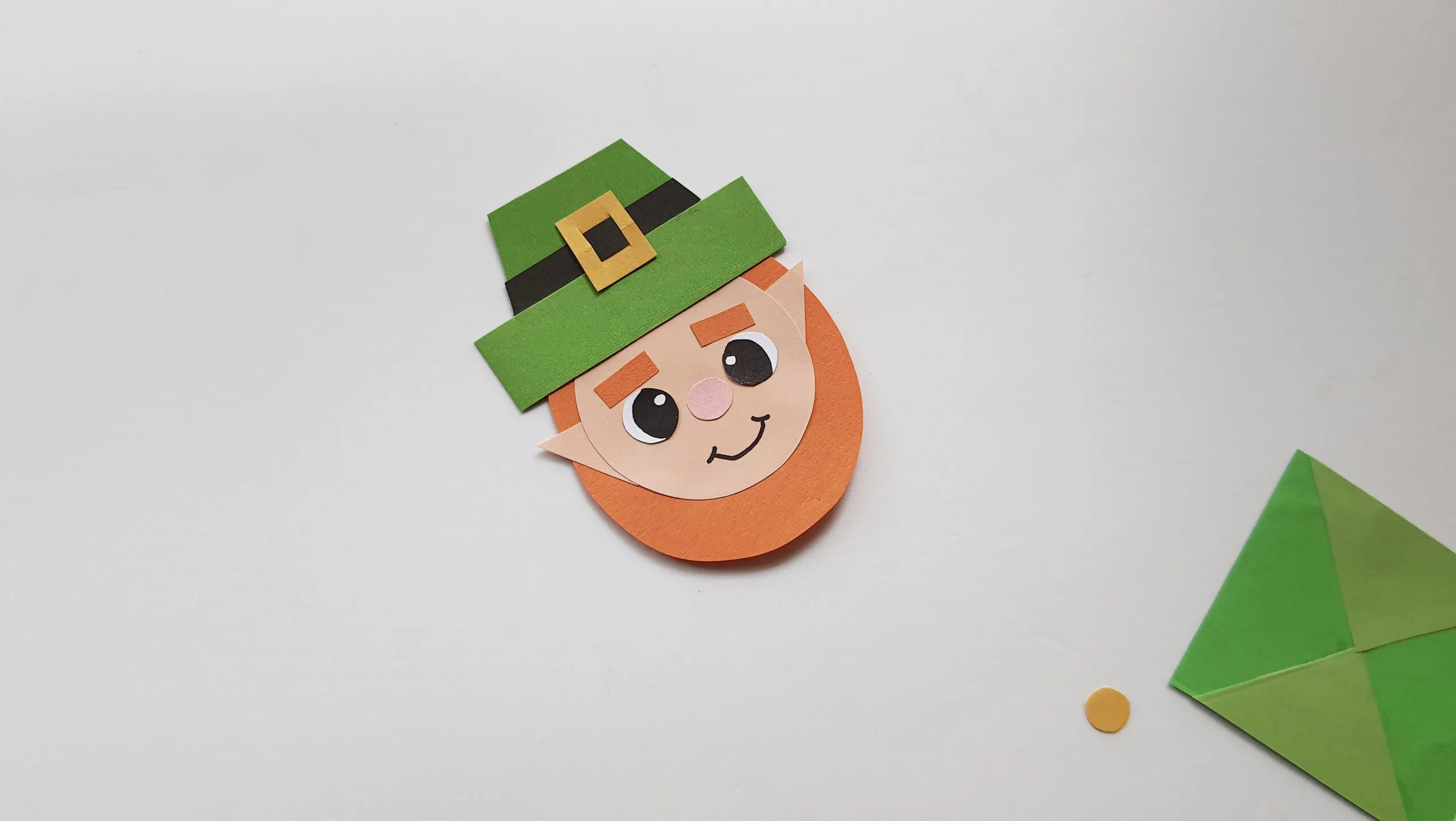 Leprechaun template printable for cute paper craft