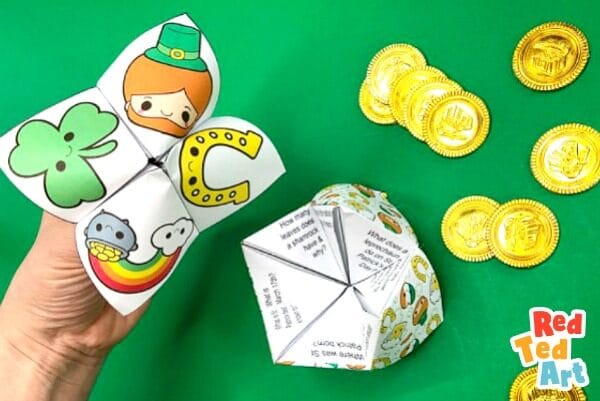 St patricks day cootie catcher printables