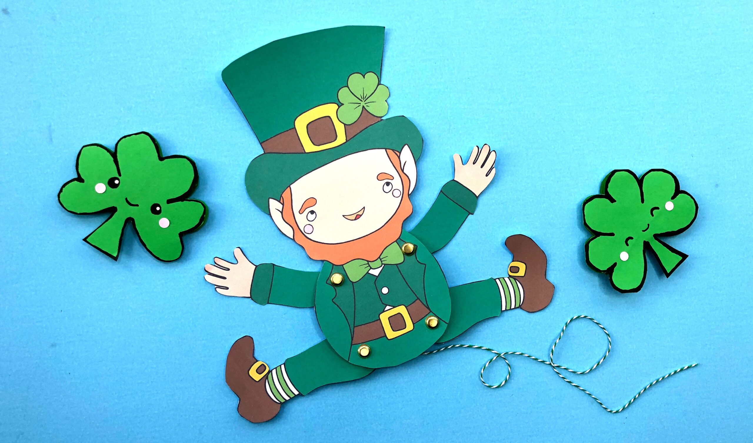 St patricks day craft steam activity lesson plan printable for paper puppet made by teachers