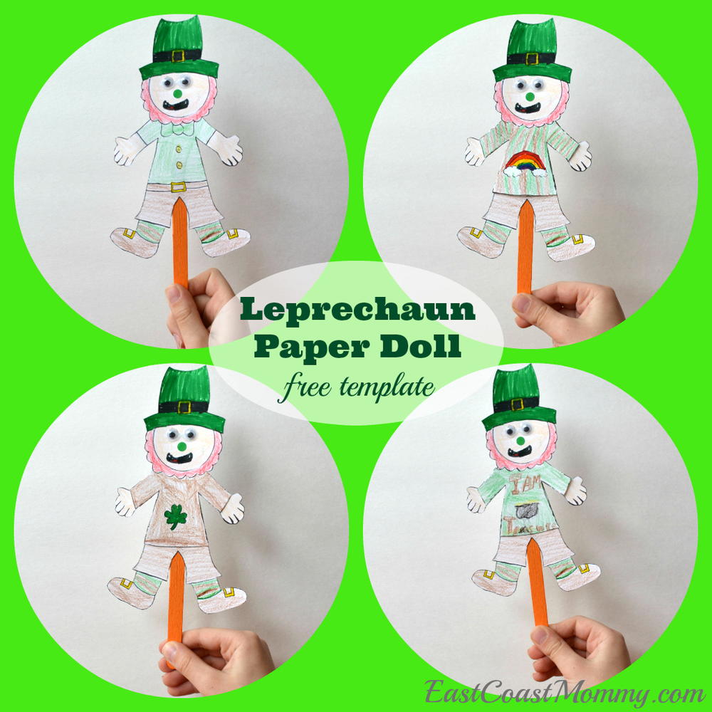Printable leprechaun puppets