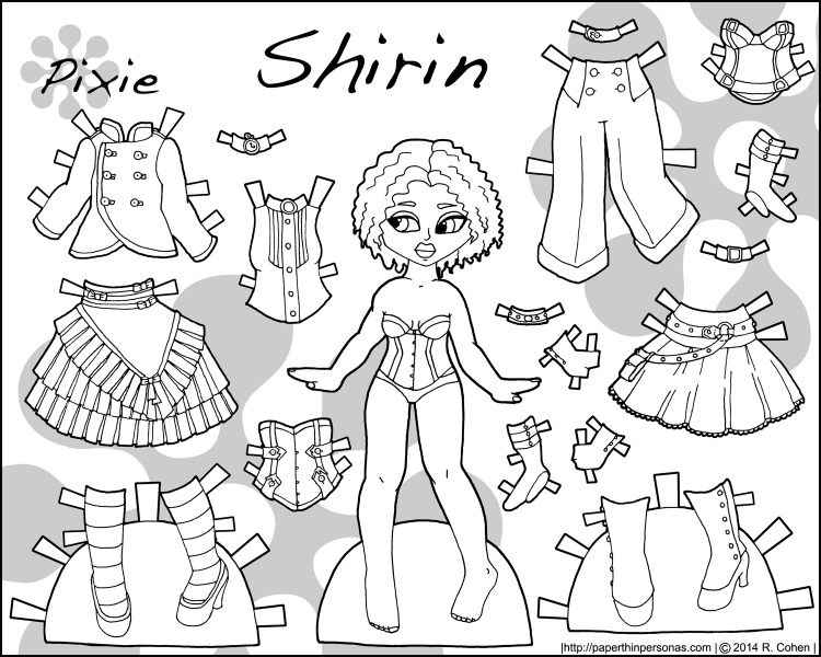 Paper thin personas â page of â diverse whimsical printable paper dolls for idle hands