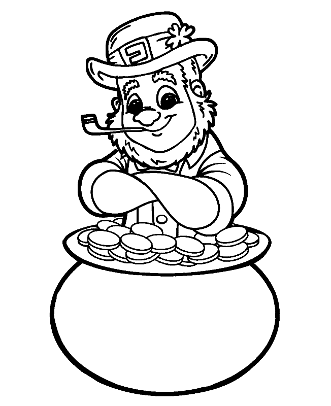 Leprechaun coloring pages printable for free download
