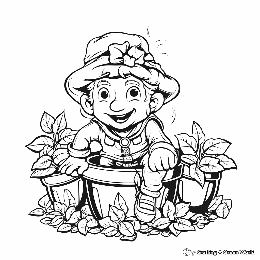 Pot of gold coloring pages
