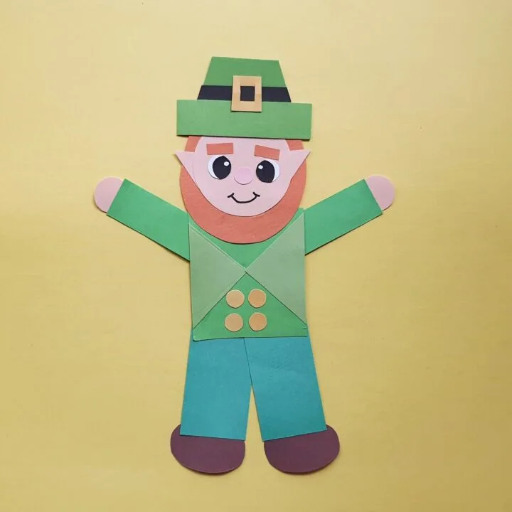 Leprechaun template printable for cute paper craft