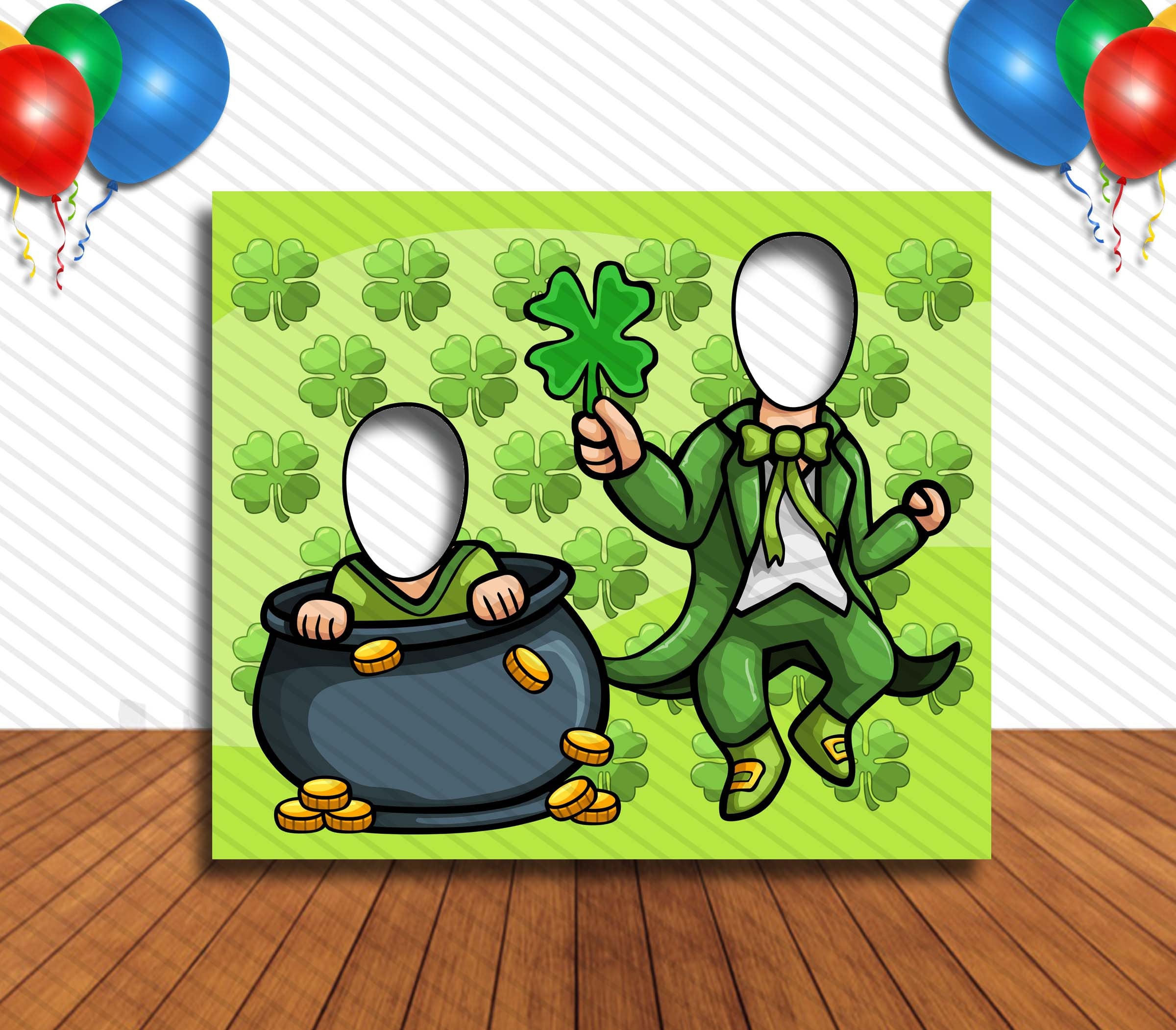 Leprechaun st pattys day party selfie photo prop clover decoration