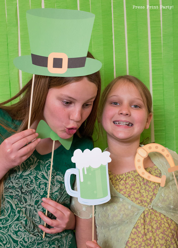 St patricks day photo booth props free printable