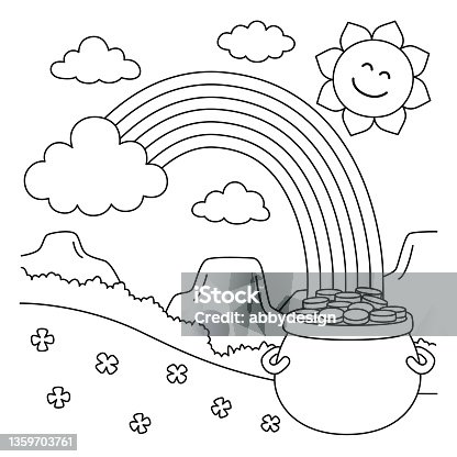 Saint patrick day coloring book stock illustrations royalty