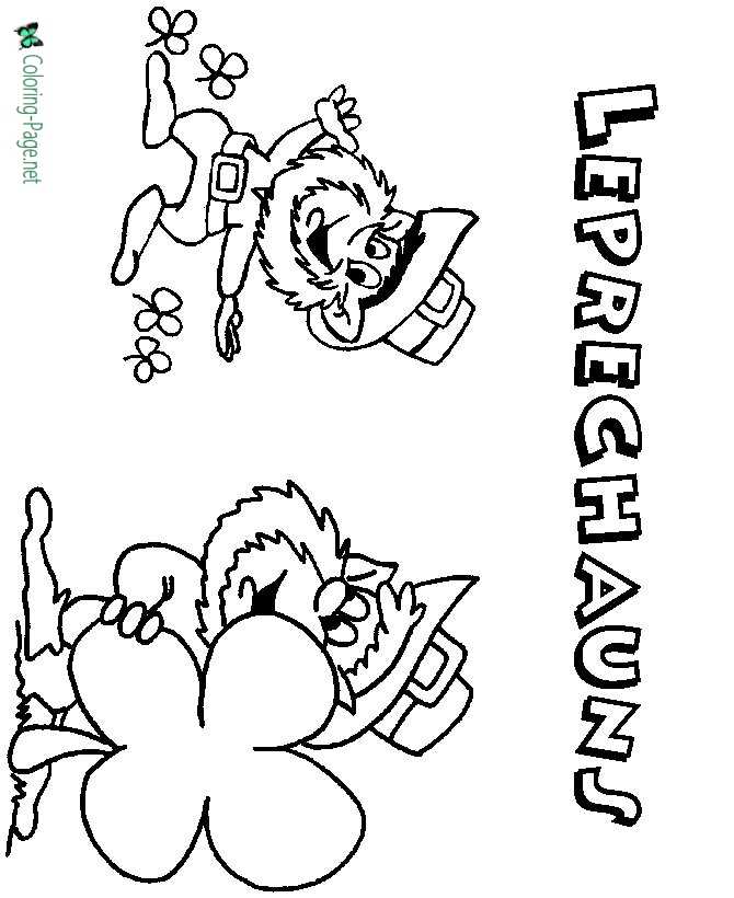 Leprechaun coloring pages