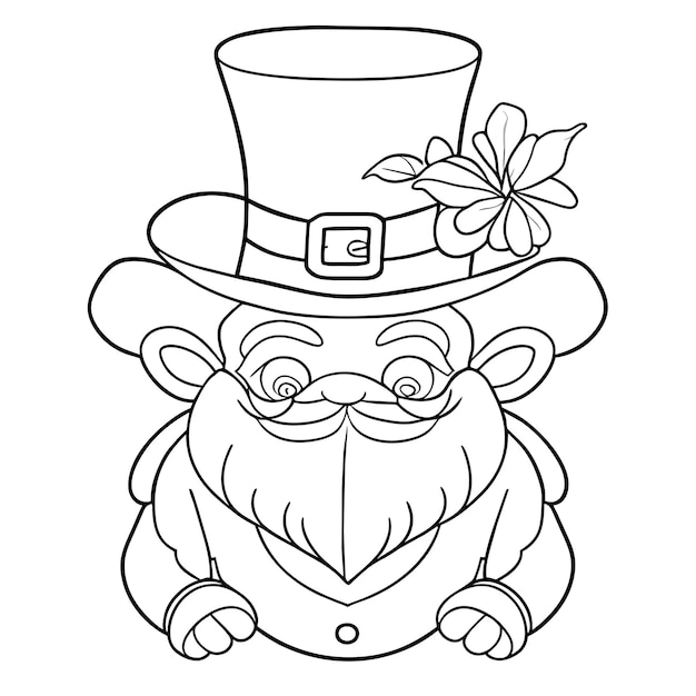 Premium vector saint patrick day leprechaun green hand drawn cartoon sticker icon concept isolated illustration