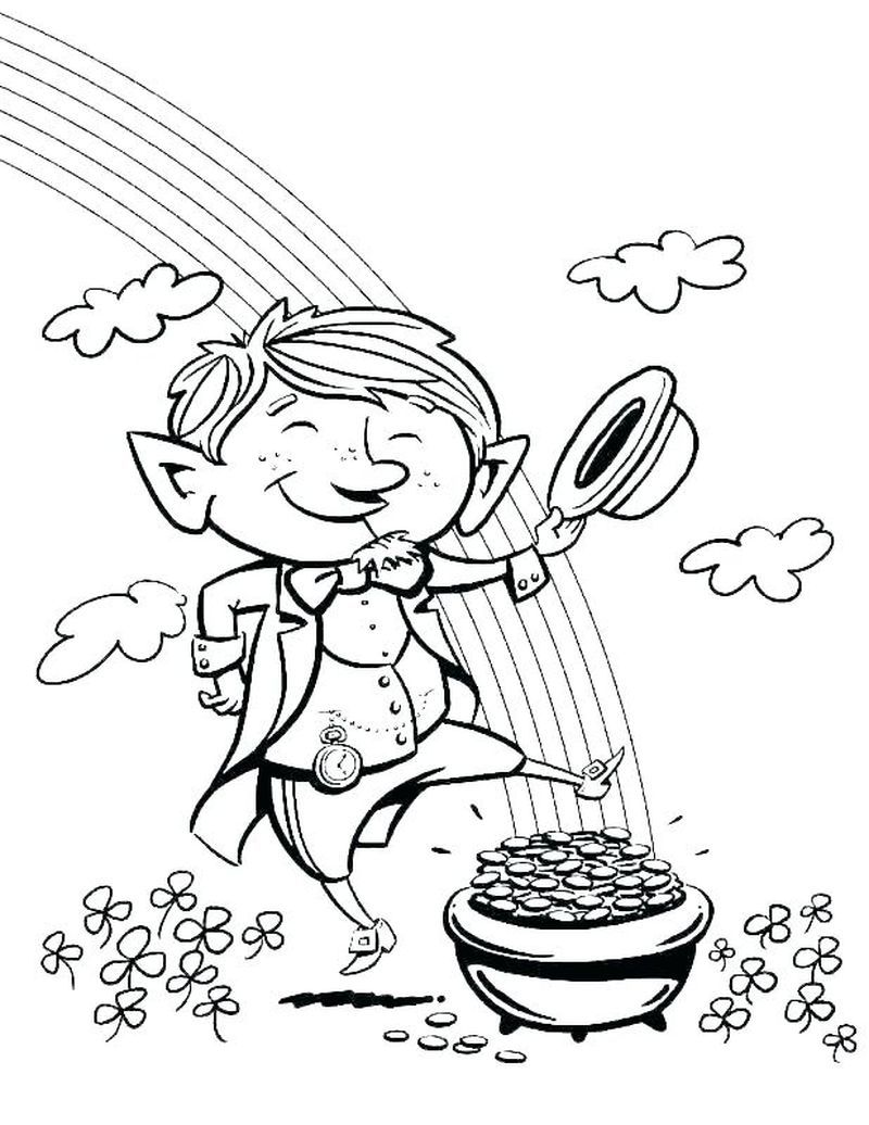 Leprechaun coloring pages pdf