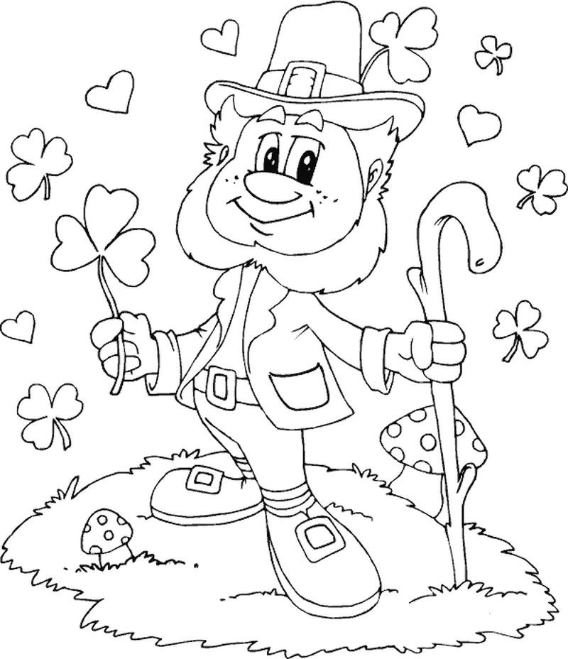 Leprechaun coloring pages pdf