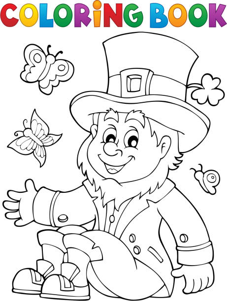 Leprechaun coloring stock photos pictures royalty
