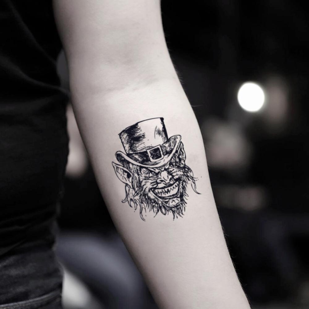 Leprechaun temporary tattoo sticker