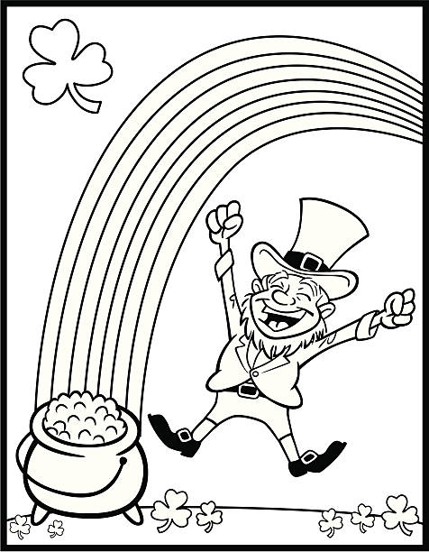 St patricks coloring page stock illustrations royalty